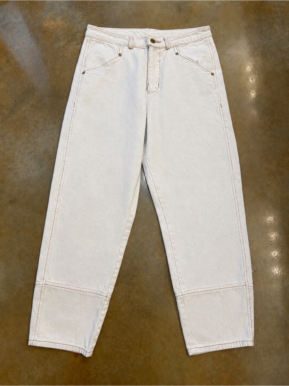 Women's White High-Rise Straight Jeans